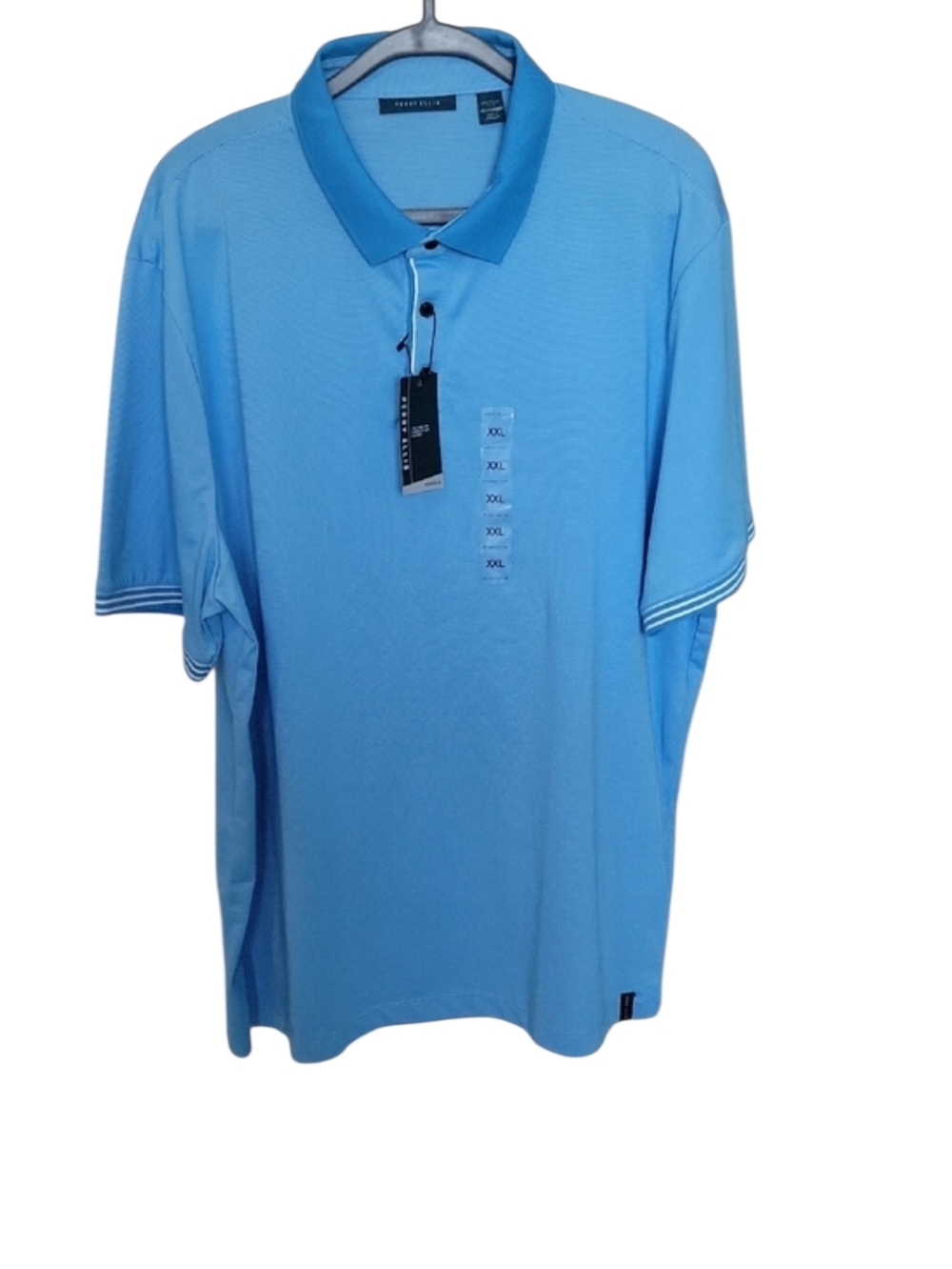 Perry Ellis Light Blue Polo Shirt- XXL